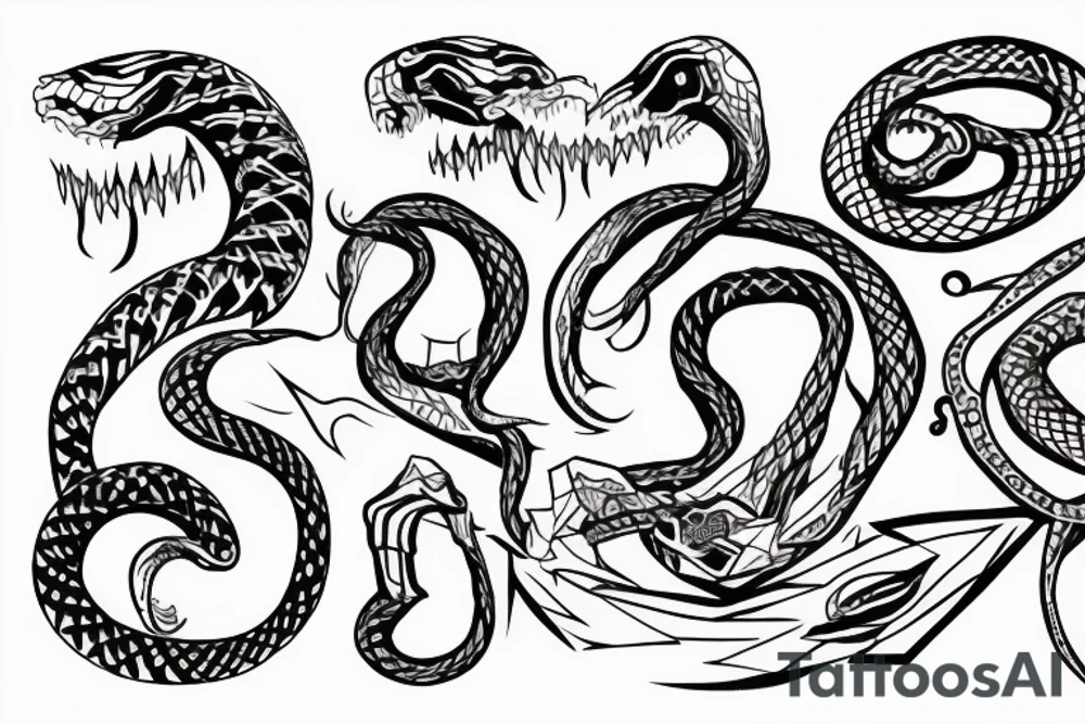 snake occultism tattoo idea