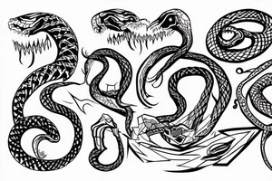 snake occultism tattoo idea