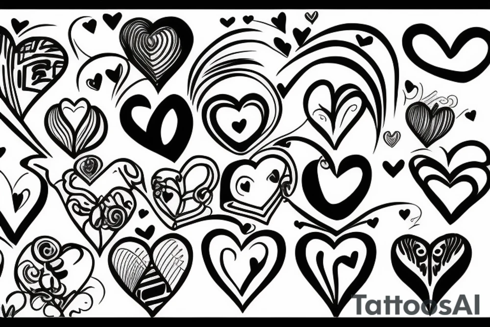 Love heart with arrom through it saying wish you were her tattoo idea