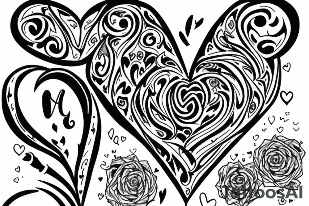 Love heart with arrom through it saying wish you were her tattoo idea