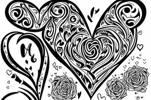 Love heart with arrom through it saying wish you were her tattoo idea