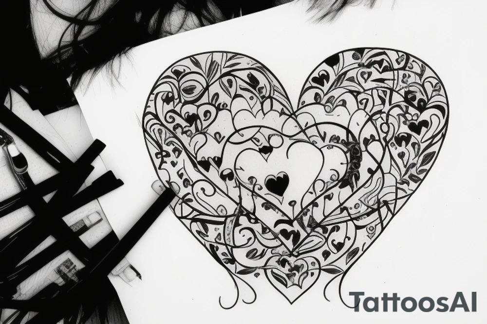 Love heart with arrow through it saying wish you were her tattoo idea