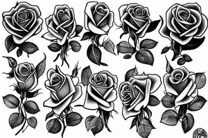 Rose skul tattoo idea