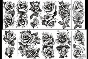 Rose skul tattoo idea
