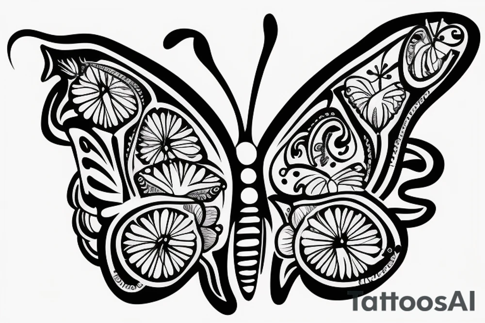 tiny Tattoo of butterfly on the neck tattoo idea