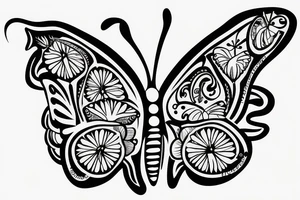 tiny Tattoo of butterfly on the neck tattoo idea