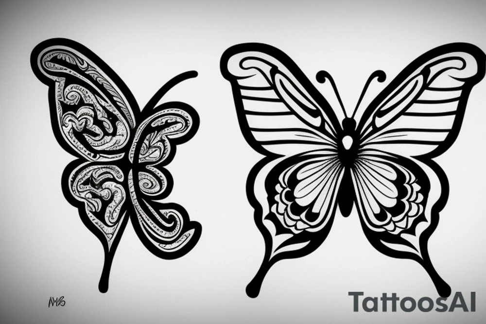 tiny Tattoo of butterfly on the neck tattoo idea