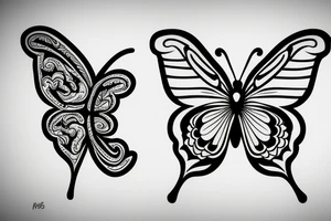 tiny Tattoo of butterfly on the neck tattoo idea
