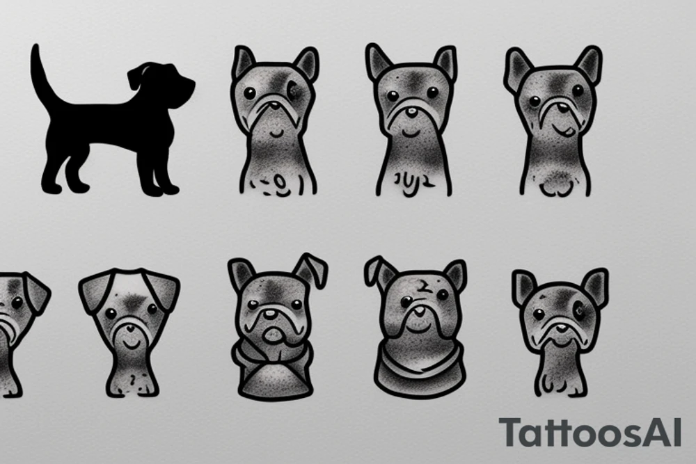 cute dog sleeping tattoo idea