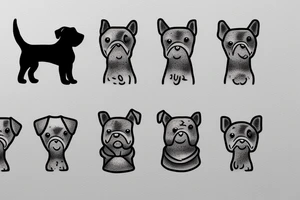 cute dog sleeping tattoo idea