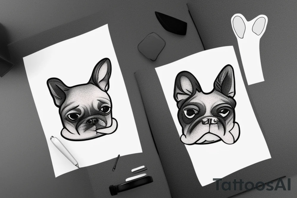 cute dog sleeping tattoo idea