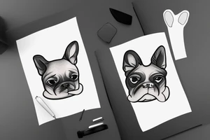 cute dog sleeping tattoo idea