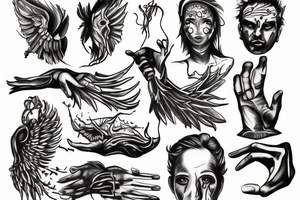 Hand holding fire Prometheus tattoo idea