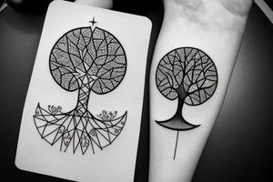 geometric Tree tattoo idea
