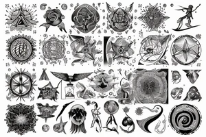 Astrology and magic tattoo idea