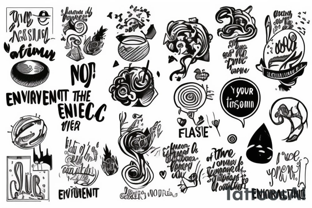 A phrase saying “Its not you, its the environment” tattoo idea