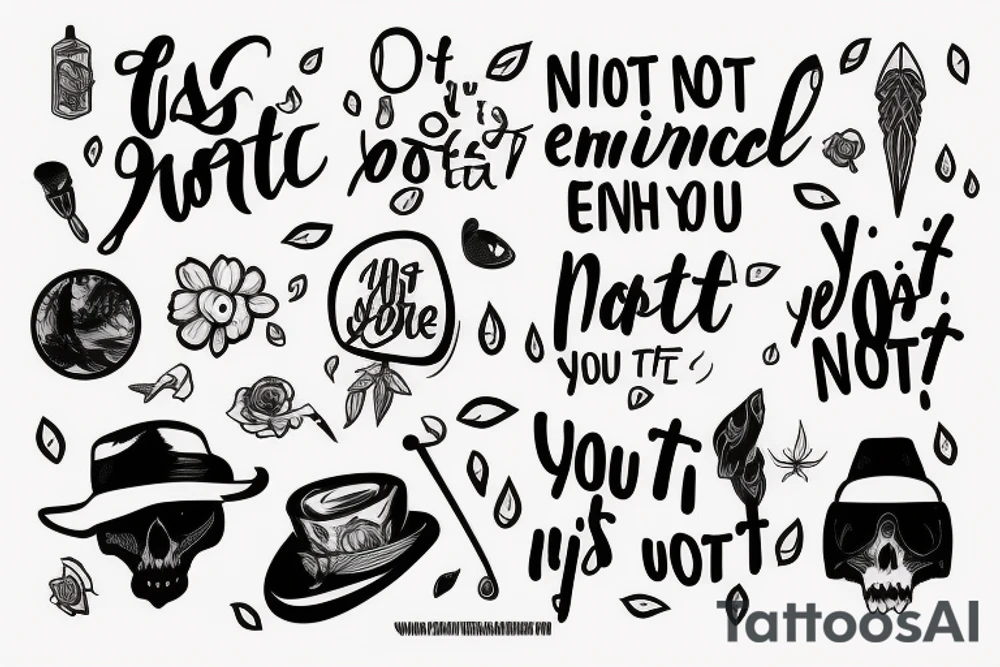 A phrase saying “Its not you, its the environment” tattoo idea