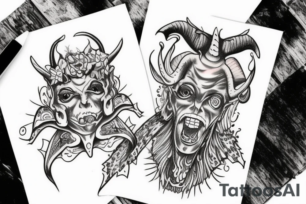 Cute Satan tattoo idea