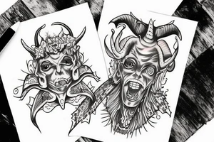 Cute Satan tattoo idea