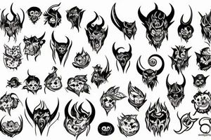 Cute Satan tattoo idea