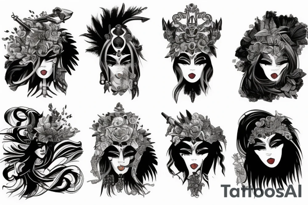 a female warrior tattoo idea
