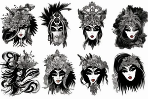 a female warrior tattoo idea
