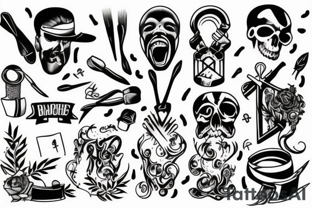 A person locked in a stalemate with a man who bars no holds tattoo idea