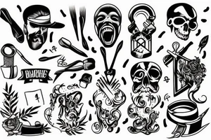 A person locked in a stalemate with a man who bars no holds tattoo idea