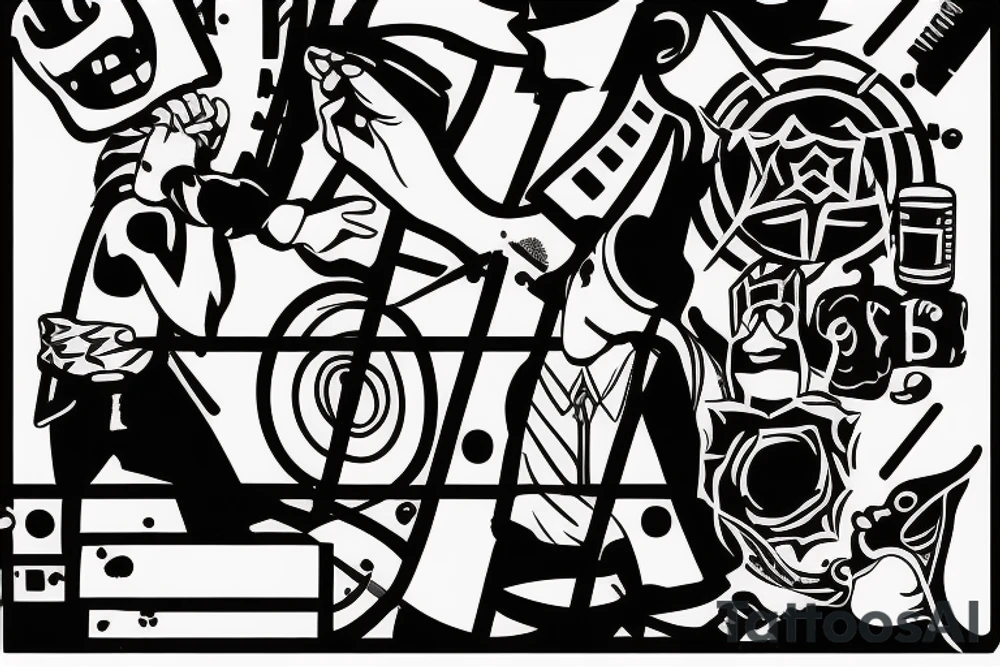 A person locked in a stalemate with a man who bars no holds tattoo idea A person locked in a stalemate with a man who bars no holds tattoo idea