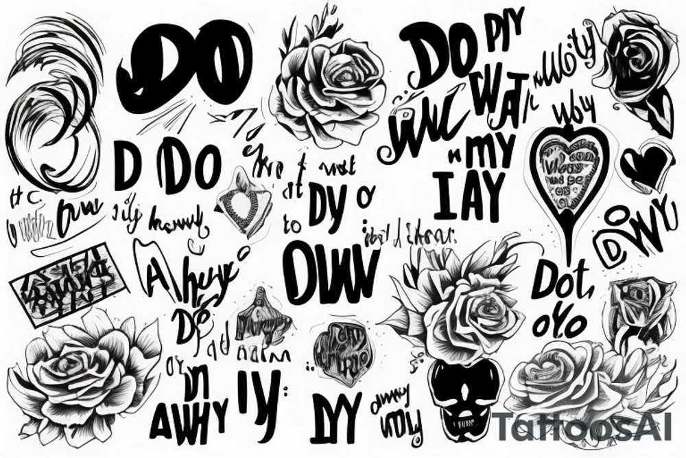 phrase that say 'do it anyway in my own way' tattoo idea