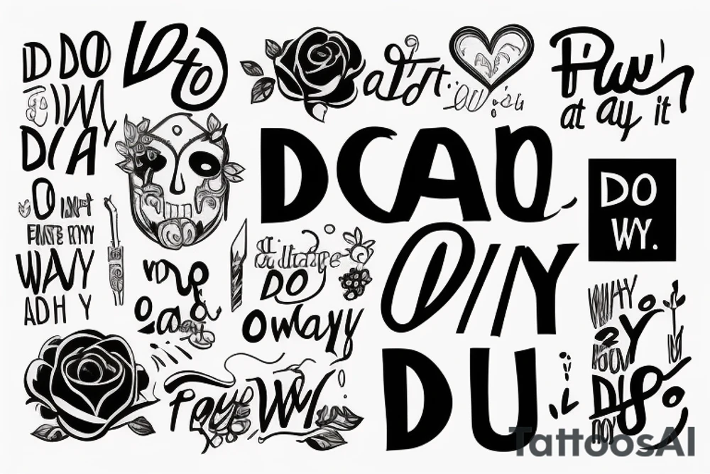 phrase that say 'do it anyway in my own way' tattoo idea