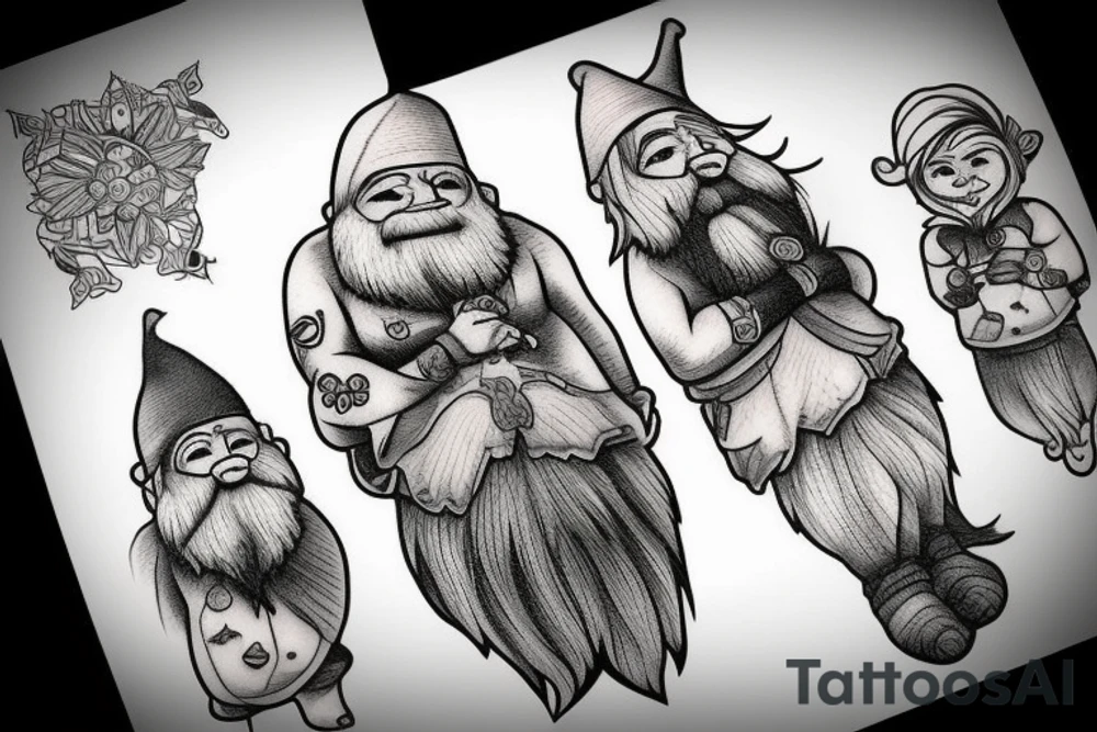 gnome or dwarf tattoo idea