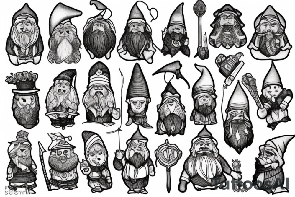 gnome or dwarf tattoo idea