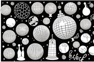 A mix between a disco ball and a globe tattoo idea