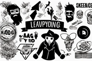 Yourng guy leaving his country to earn money doing hard job tattoo idea
