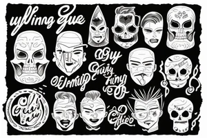 Yourng guy leaving his family tattoo idea