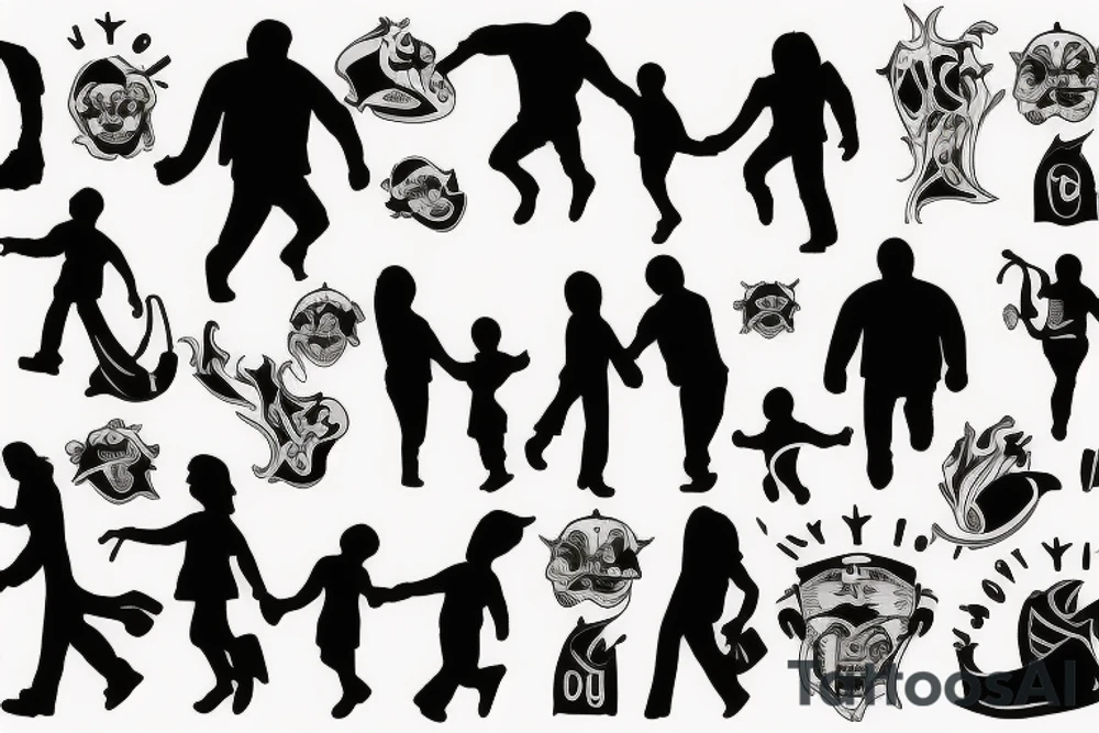 Yourng guy leaving his family tattoo idea