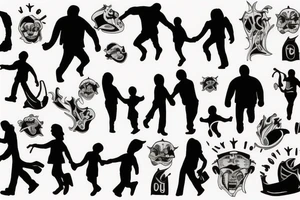 Yourng guy leaving his family tattoo idea