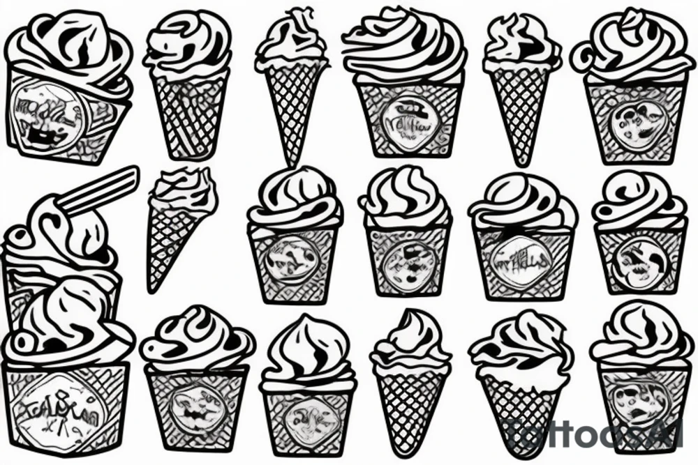 God eating ice cream tattoo idea