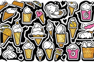 God eating ice cream tattoo idea