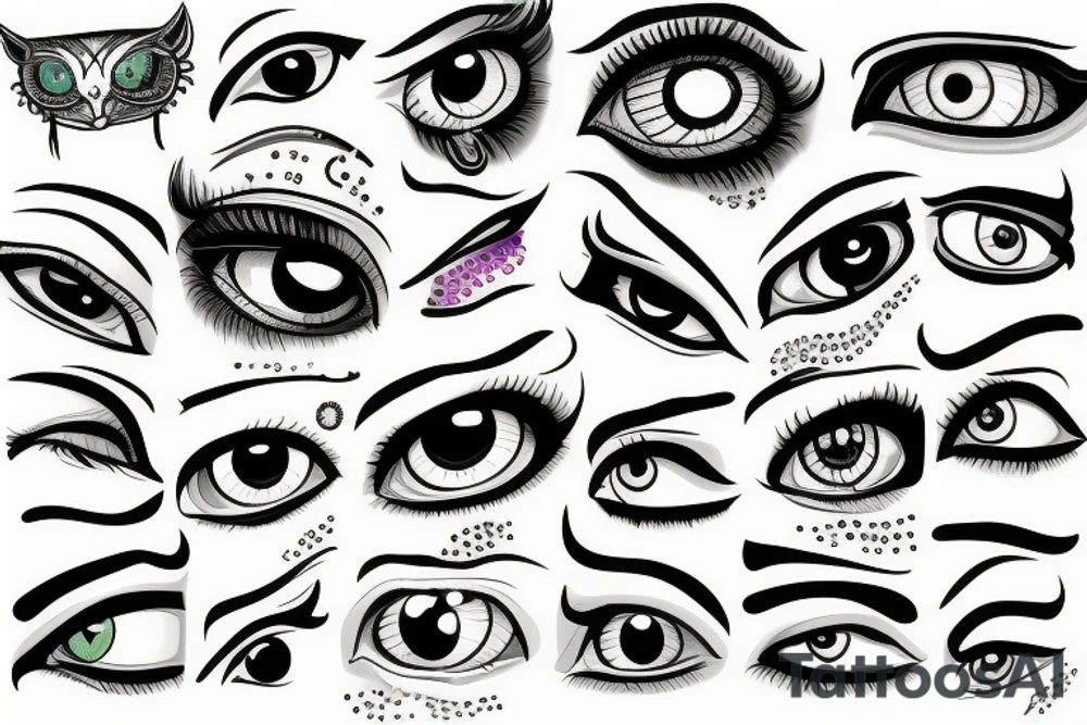 american traditional eye tattoo idea