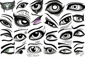 american traditional eye tattoo idea
