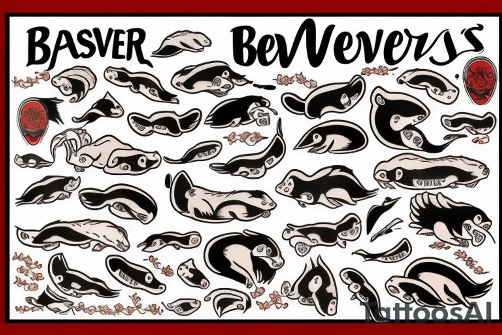 Use the words beaver eaters club tattoo idea