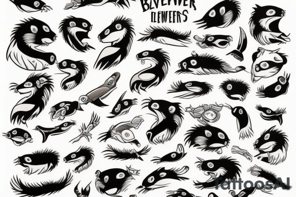 Use the words beaver eaters club tattoo idea