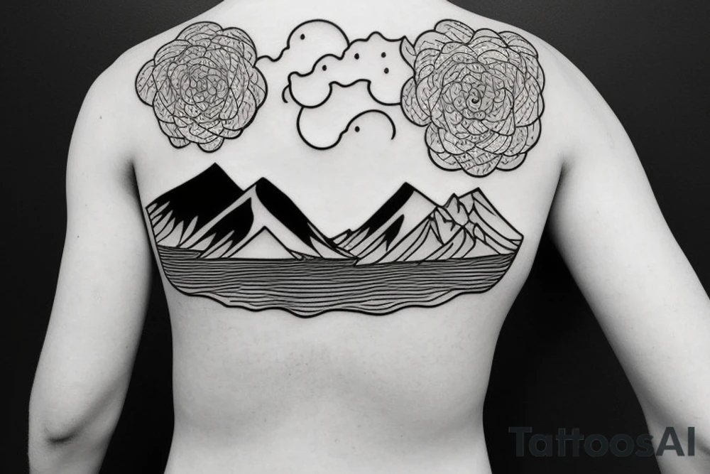 mountain range filling a walking bear outline tattoo idea mountain range filling a walking bear outline tattoo idea