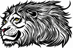 A lion roaring tattoo idea