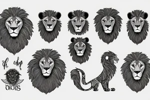 A lion roaring tattoo idea