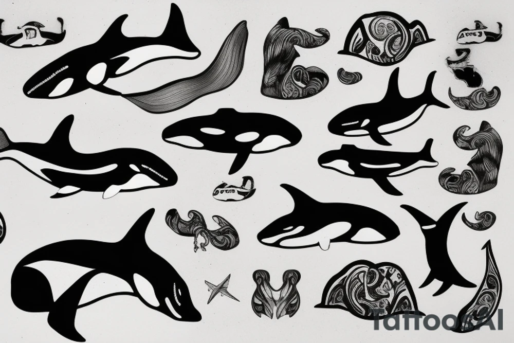 Killer whale tattoo idea