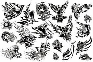 Flying rave tattoo idea