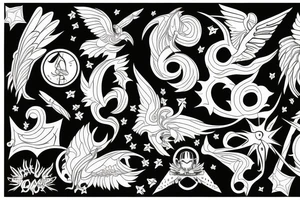 Flying rave tattoo idea